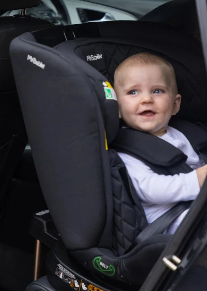 My Babiie Billie Faiers iSize Quilted Black Spin Car Seat