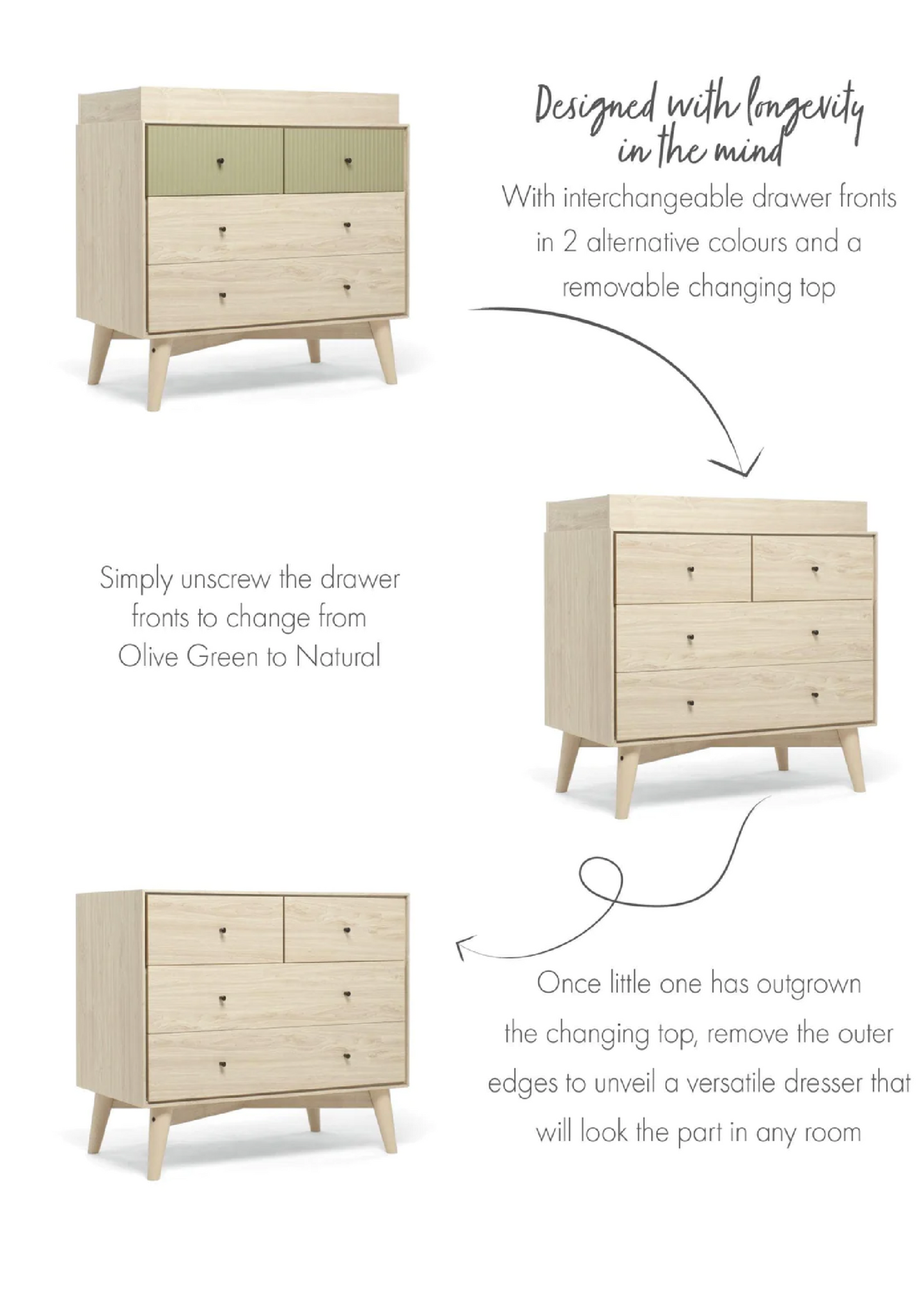 Mamas and Papas Coxley 2 piece set, Cotbed and Dresser