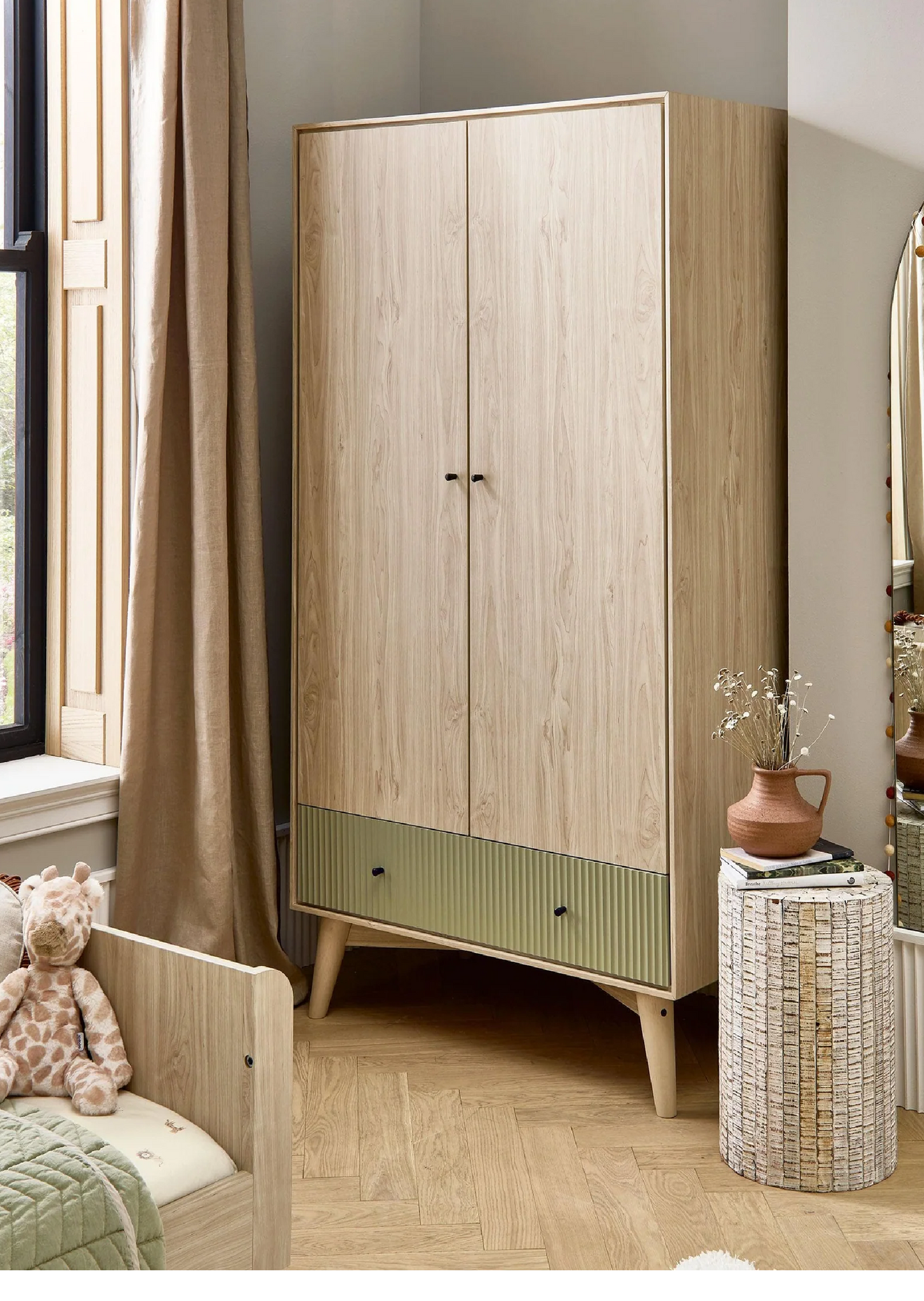 Mamas and Papas Coxley 3 piece set, Cotbed, Dresser and Wardrobe