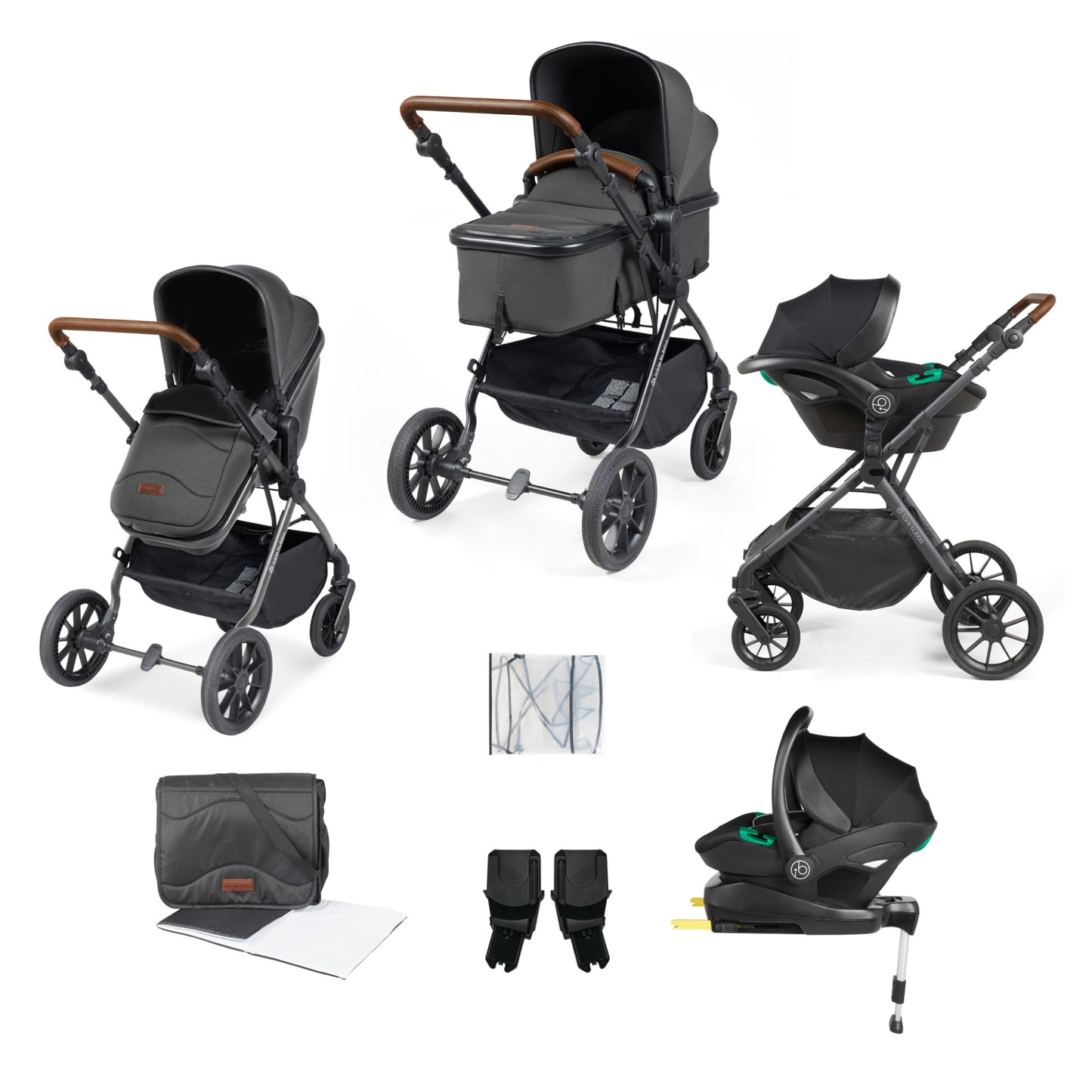 Ickle Bubba Cosmo iSize Travel System with Stratus Car Seat and Base