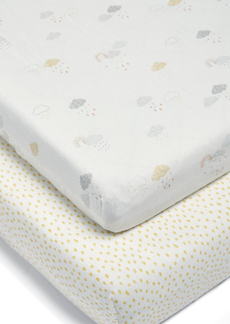 Mamas and Papas 2 Cotbed Fitted Sheets - SweetDreamzzzPenryn