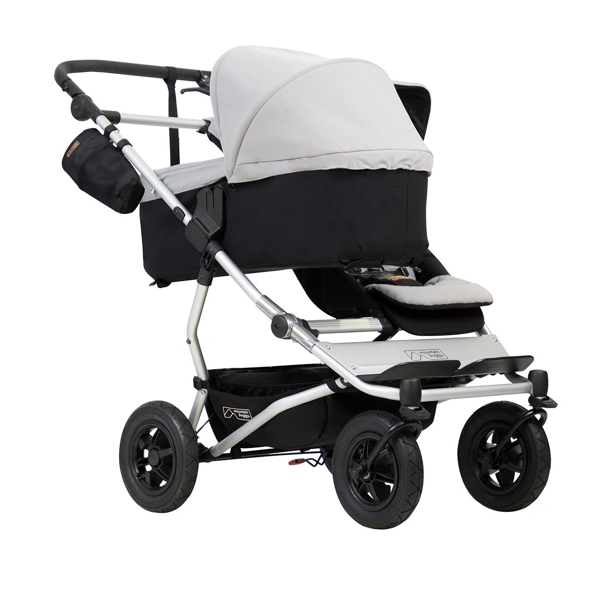 Mountain Buggy duet Silver Double Buggy Carrycot