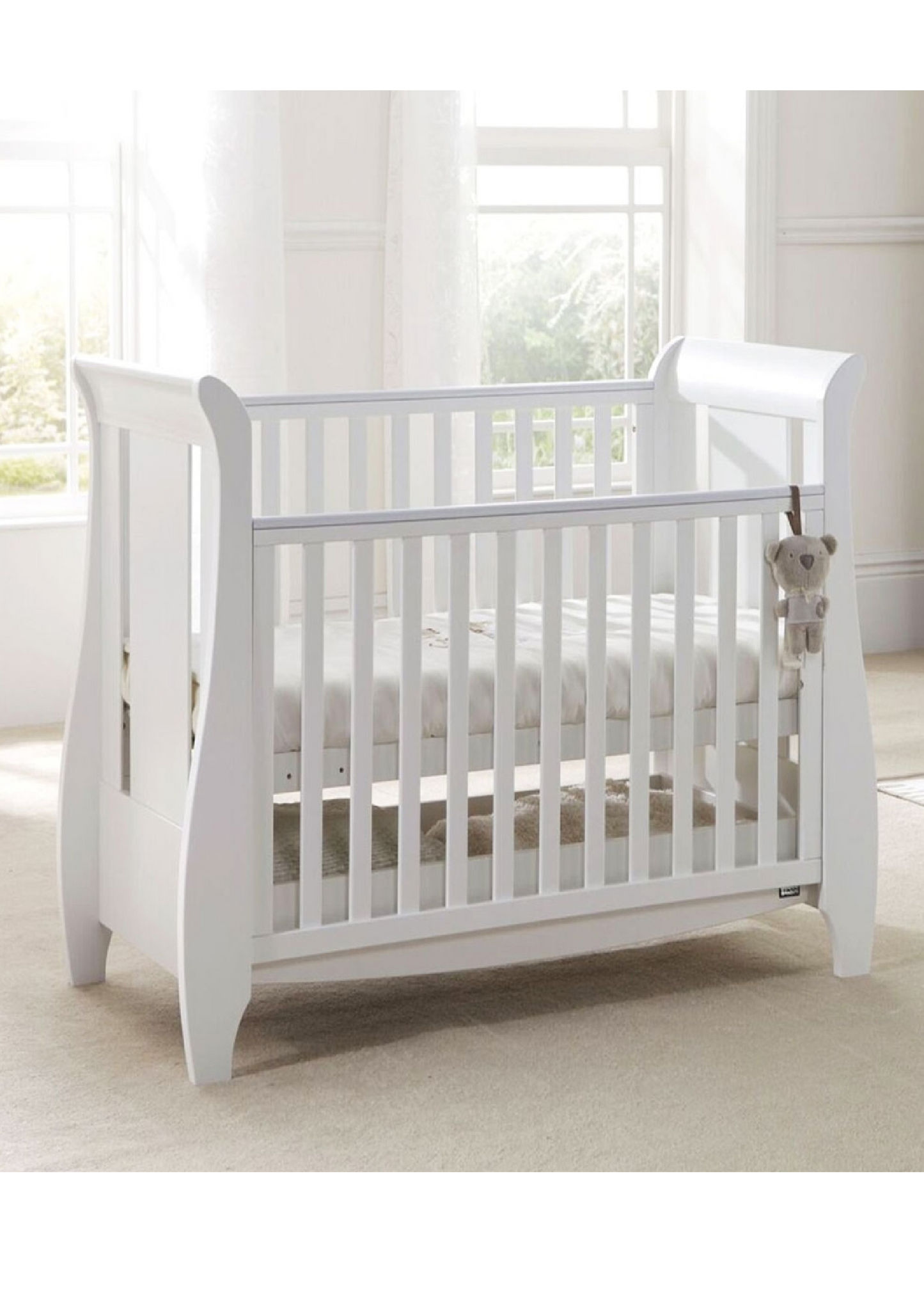 Tutti Bambini Katie Mini Sleigh Cot Bed with Under Drawer